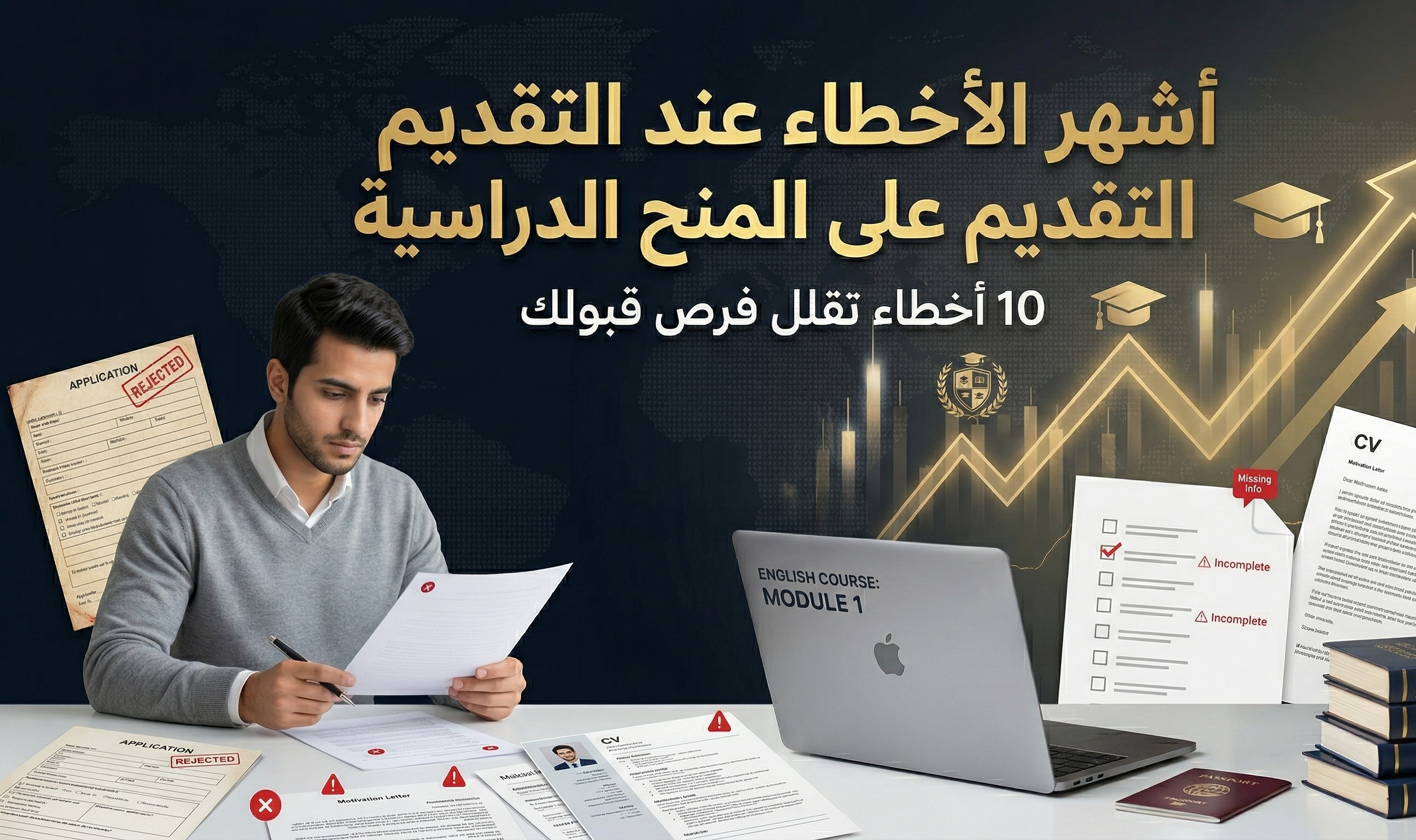 أشهر الأخطاء عند التقديم على المنح الدراسية (10 أخطاء تقلل فرص قبولك)